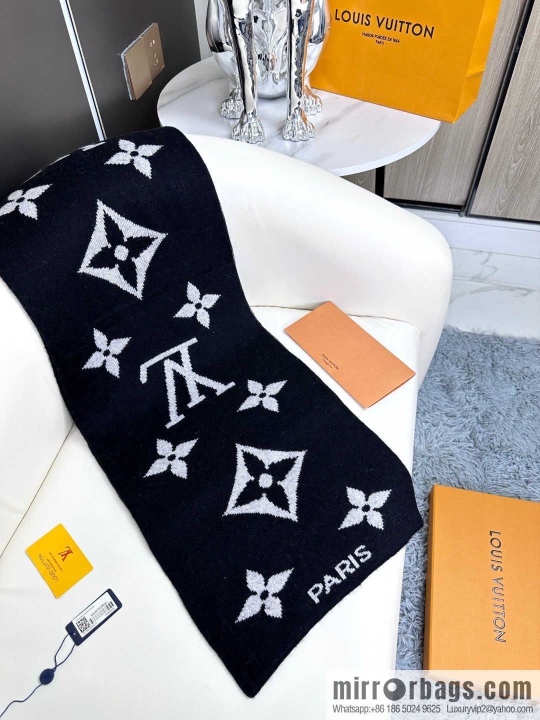 LV 2024 latest couple imported knitted cashmere scarf