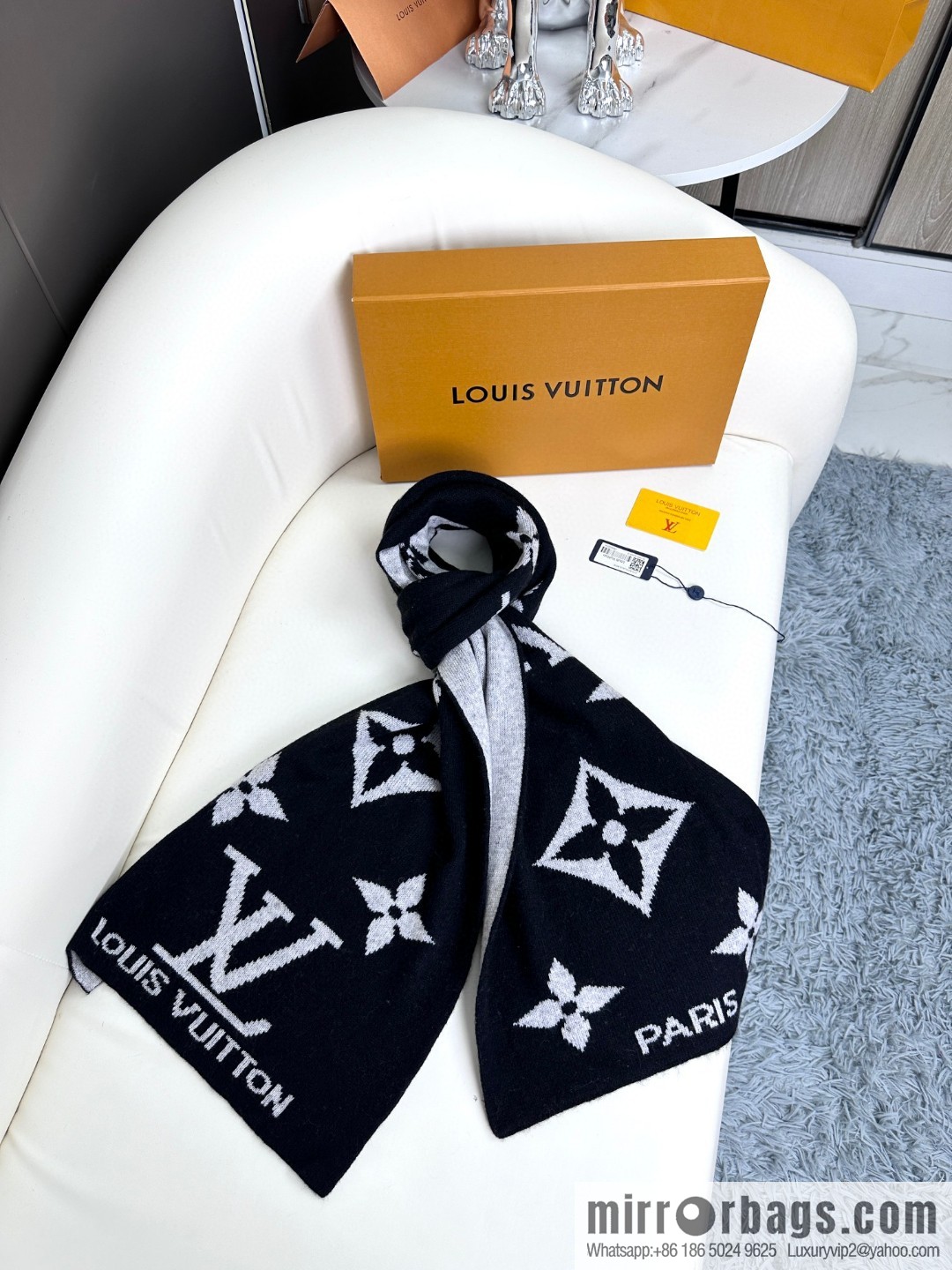 LV 2024 latest couple imported knitted cashmere scarf