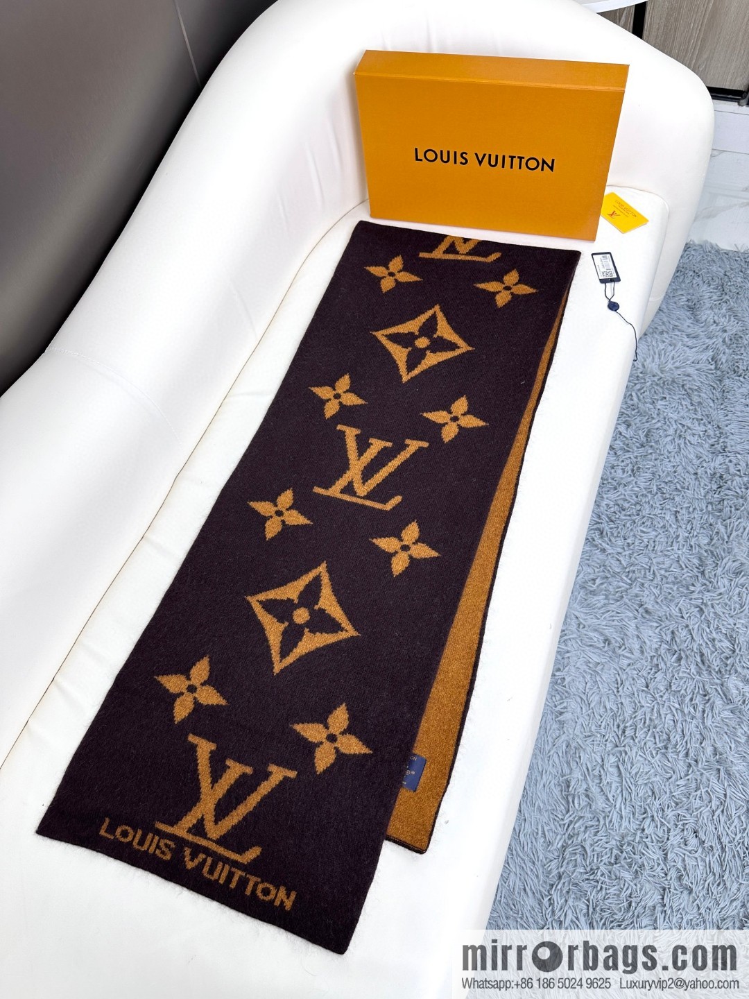 LV 2024 latest couple imported knitted cashmere scarf