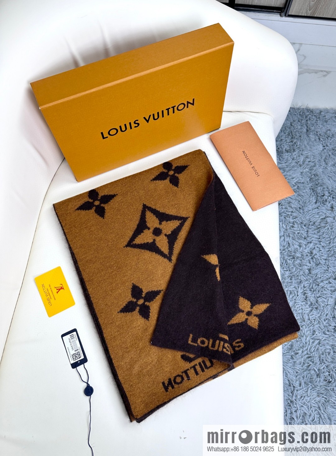 LV 2024 latest couple imported knitted cashmere scarf