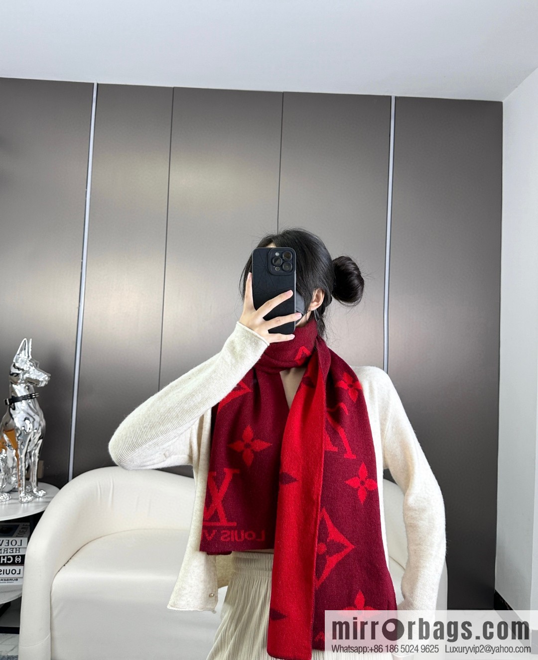 LV 2024 latest couple imported knitted cashmere scarf