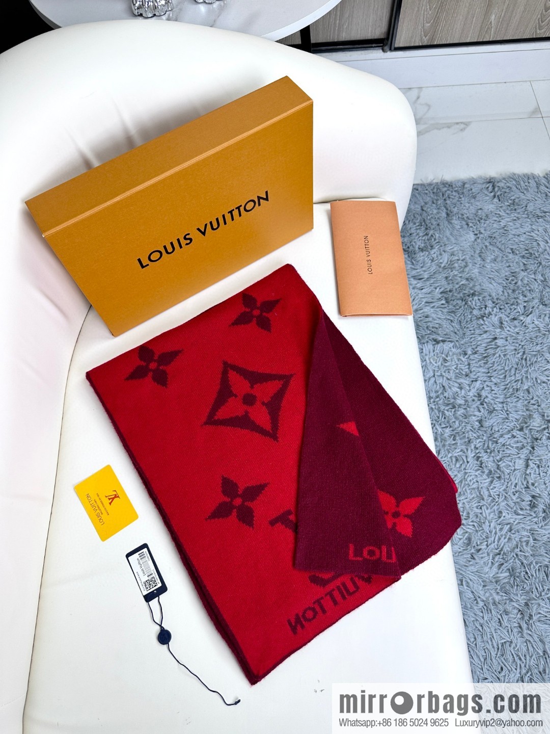 LV 2024 latest couple imported knitted cashmere scarf