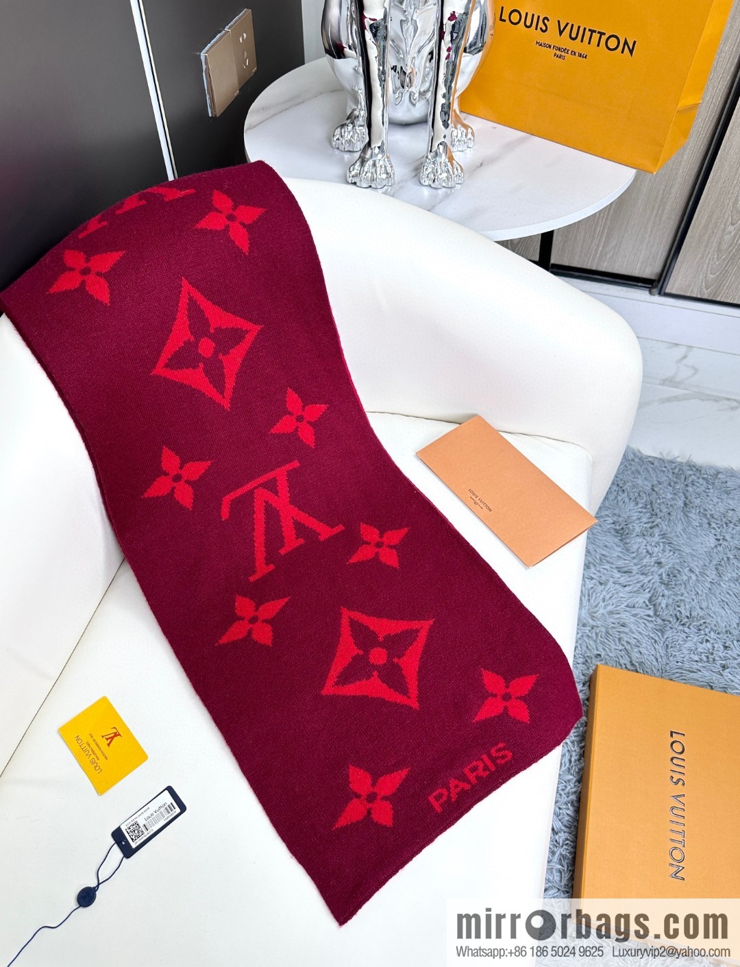 LV 2024 latest couple imported knitted cashmere scarf