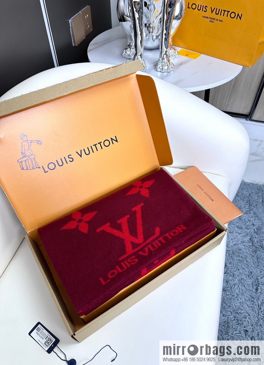 LV 2024 latest couple imported knitted cashmere scarf