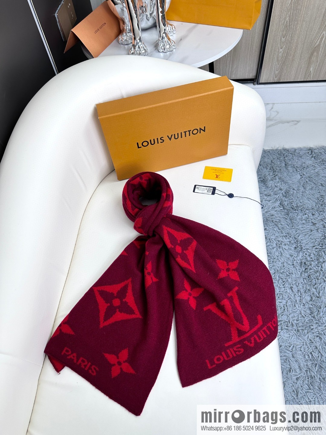 LV 2024 latest couple imported knitted cashmere scarf