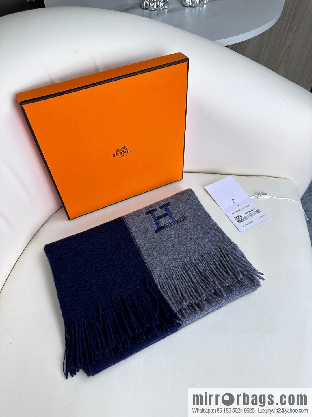 Hermes, high-end cashmere knitted scarf