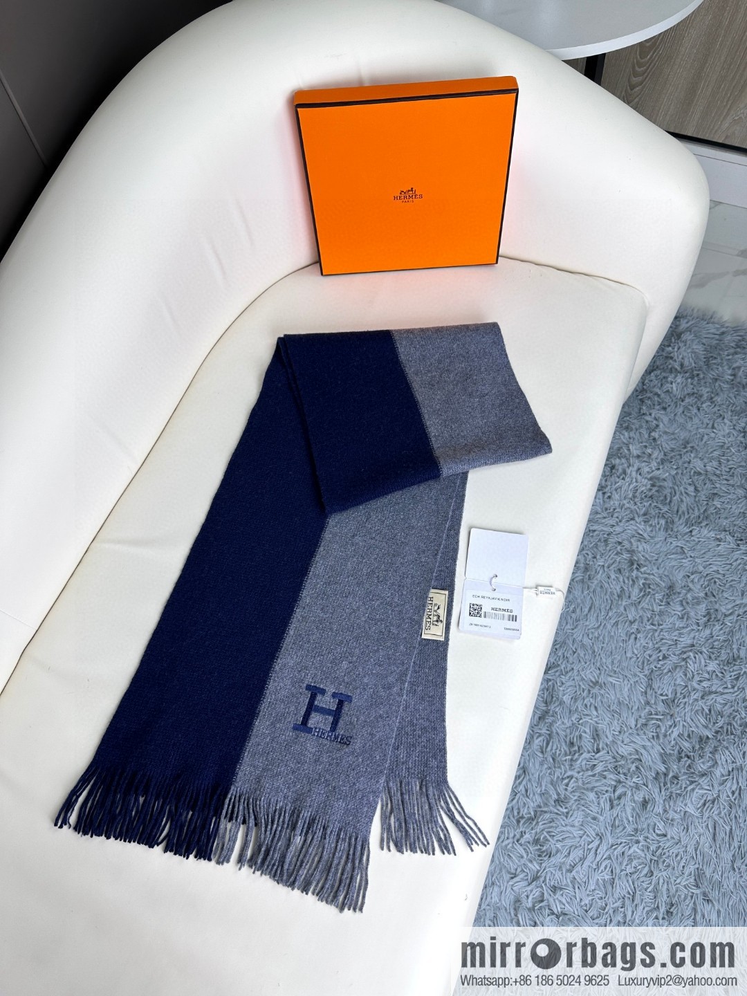 Hermes, high-end cashmere knitted scarf