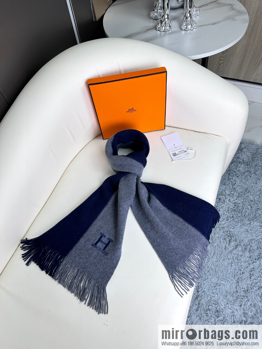 Hermes, high-end cashmere knitted scarf