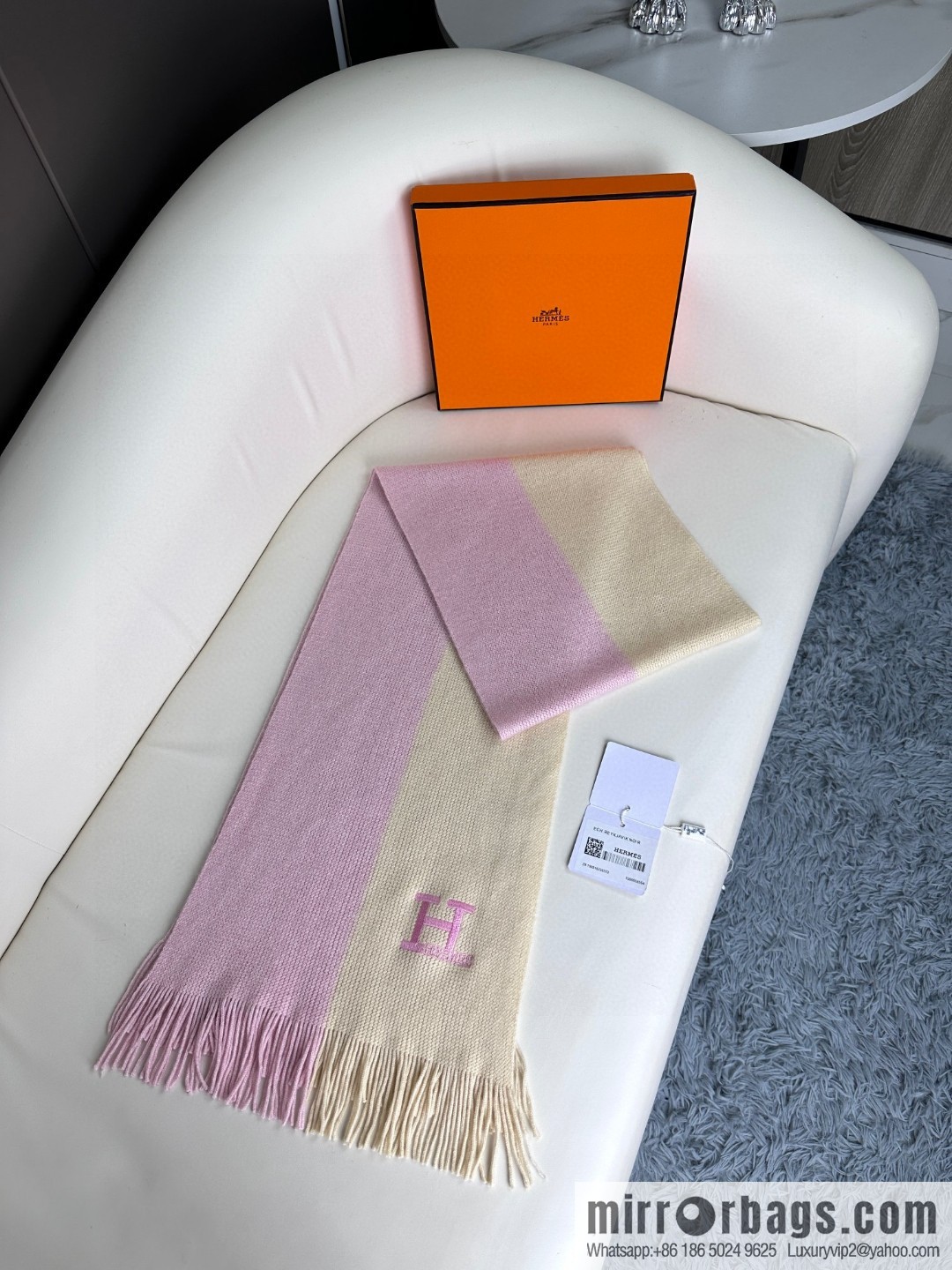 Hermes, high-end cashmere knitted scarf