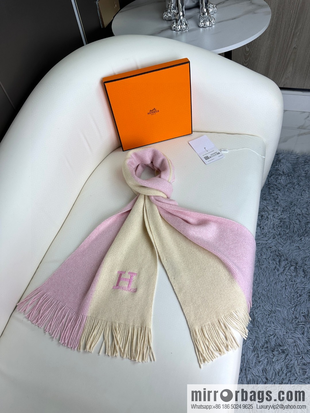 Hermes, high-end cashmere knitted scarf