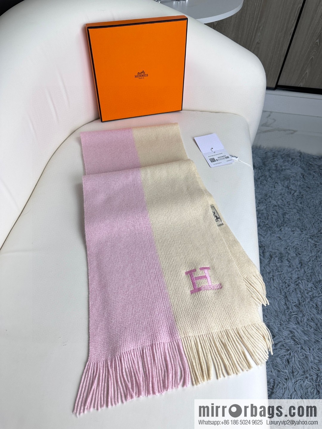 Hermes, high-end cashmere knitted scarf