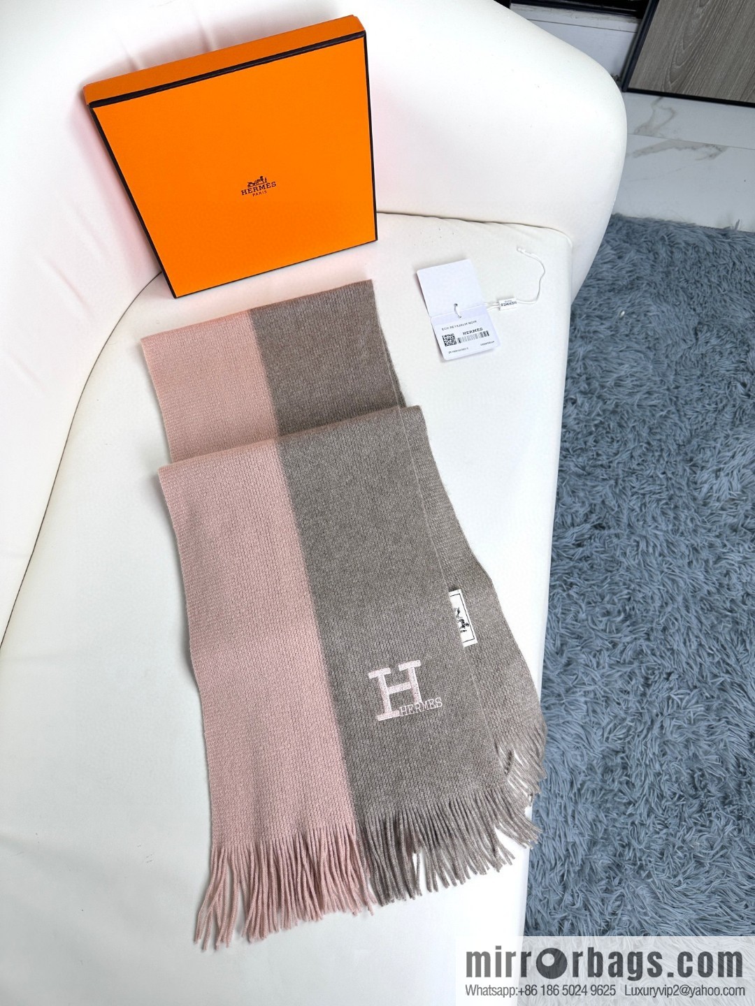 Hermes, high-end cashmere knitted scarf