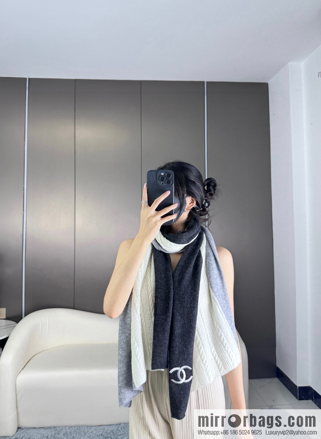 CHANEL counter new cashmere scarf
