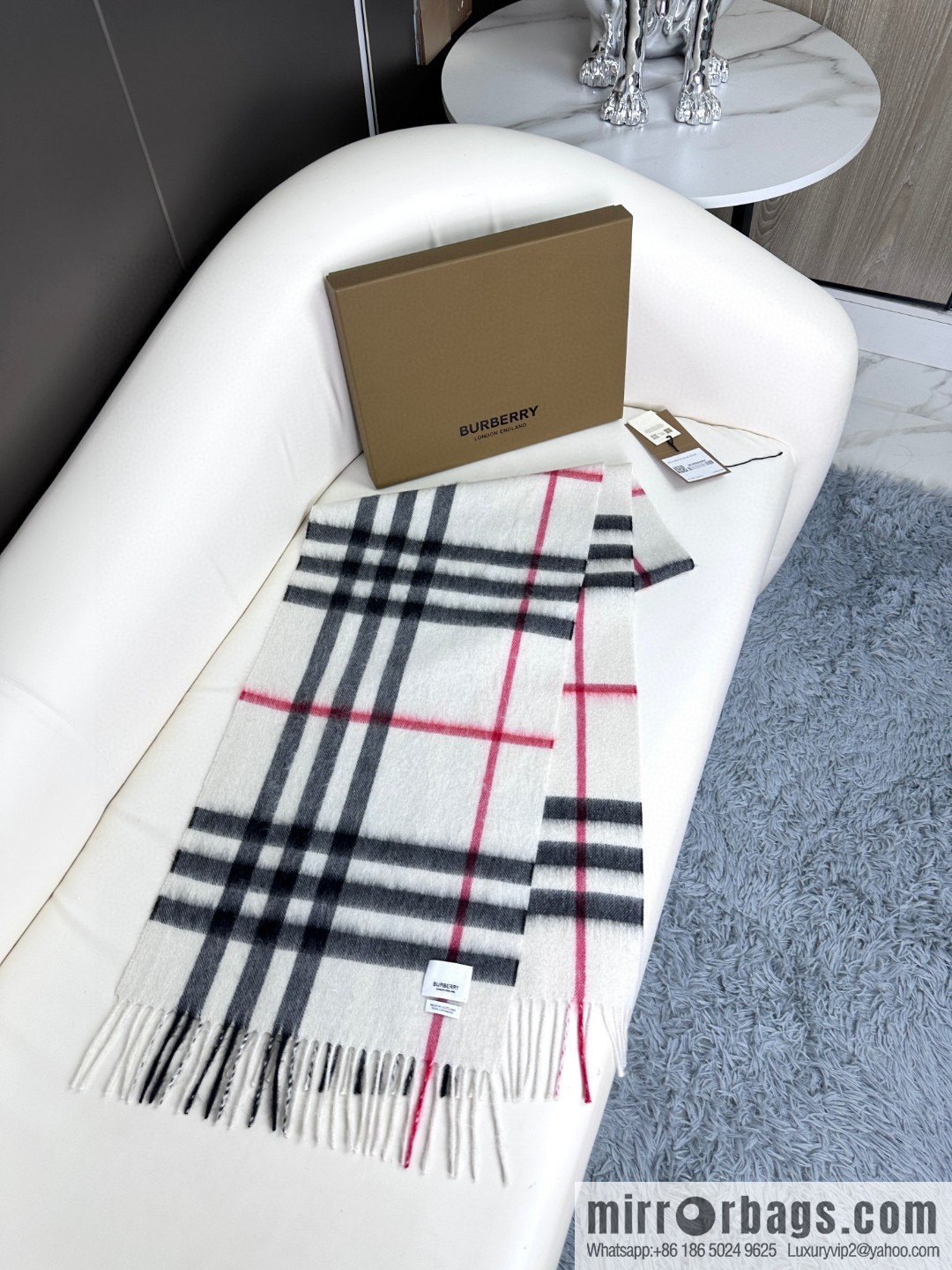 Burberry Burberry 2023 ace word-of-mouth burberry deep water ripple classic cashmere plaid scarf