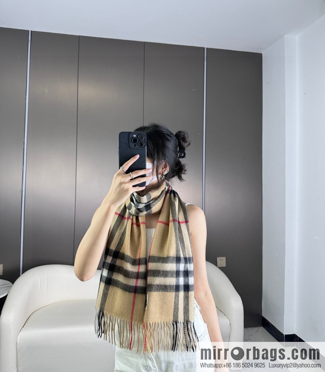 Burberry Burberry 2023 ace word-of-mouth burberry deep water ripple classic cashmere plaid scarf