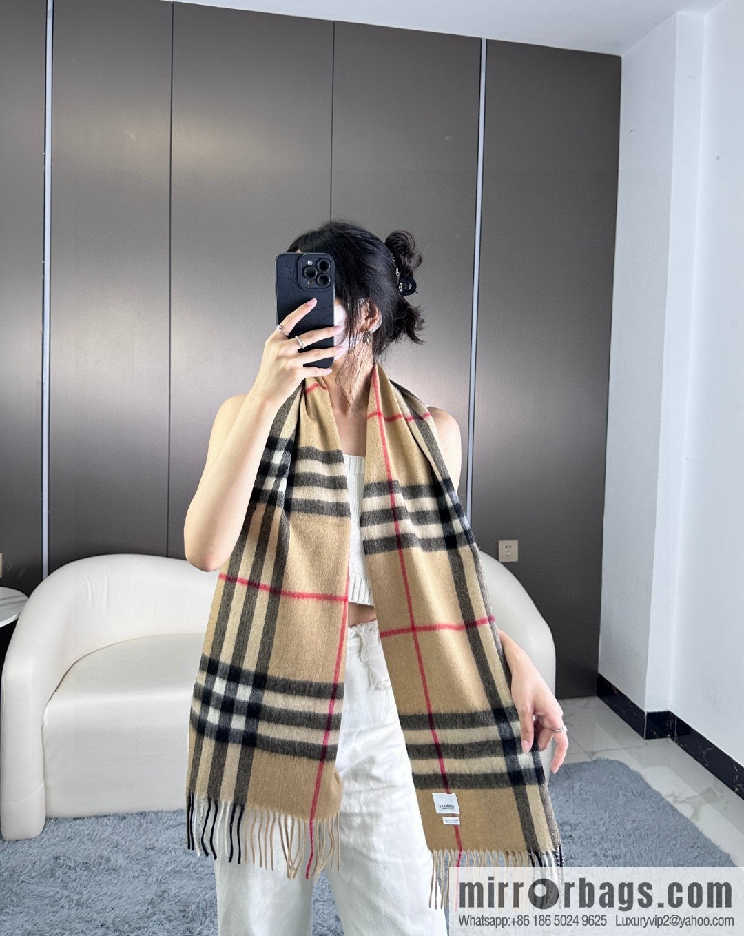Burberry Burberry 2023 ace word-of-mouth burberry deep water ripple classic cashmere plaid scarf