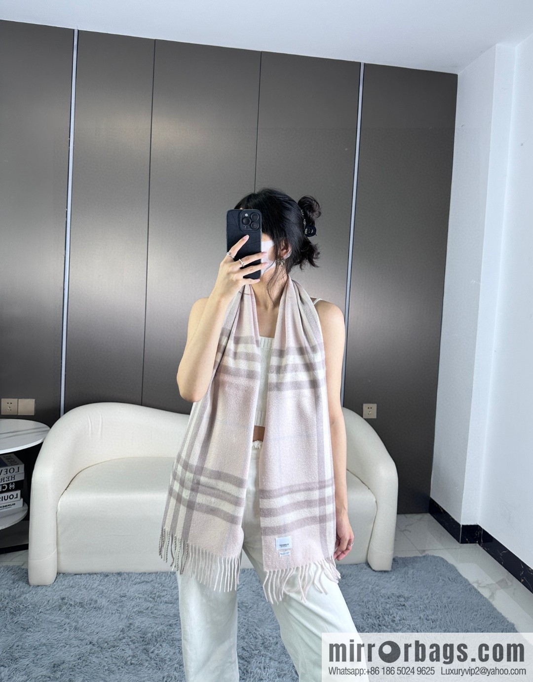 Burberry Burberry 2023 ace word-of-mouth burberry deep water ripple classic cashmere plaid scarf