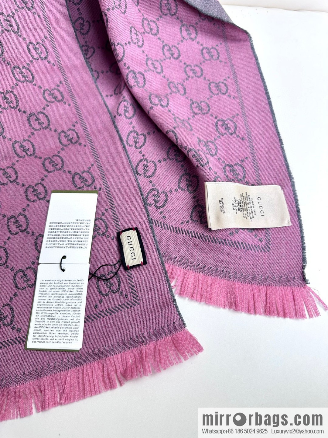 GUCCI double-sided jacquard scarf shawl