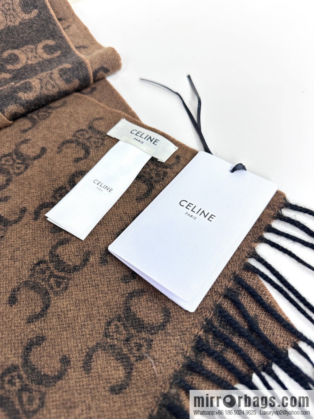 CELINE 2023 new cashmere Arc de Triomphe scarf
