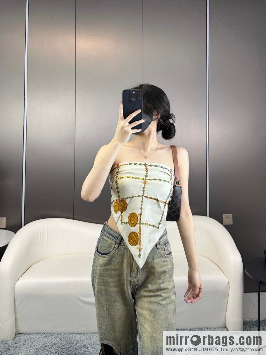 CHANEL Xiaoxiang pearl dark pattern jacquard 90 silk square towel