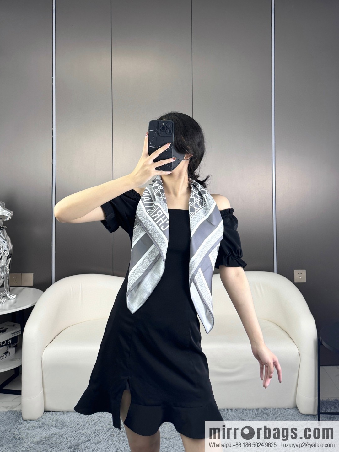 Dior silk scarf
