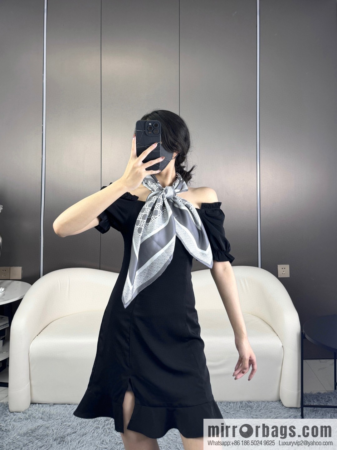 Dior silk scarf