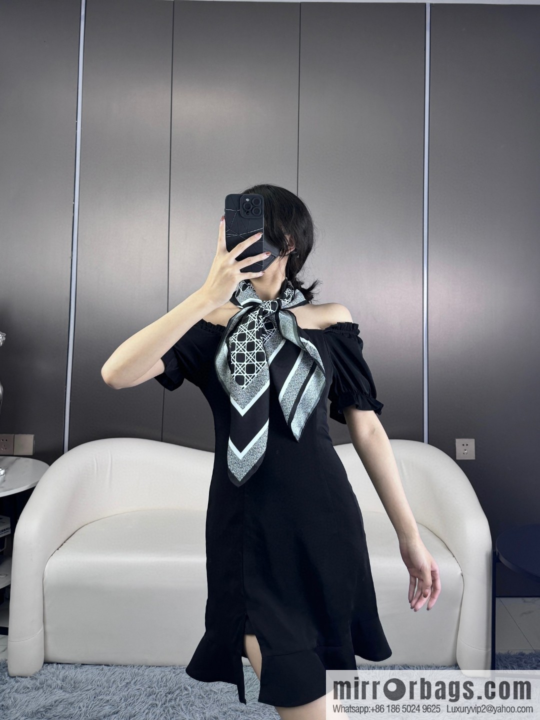 Dior silk scarf