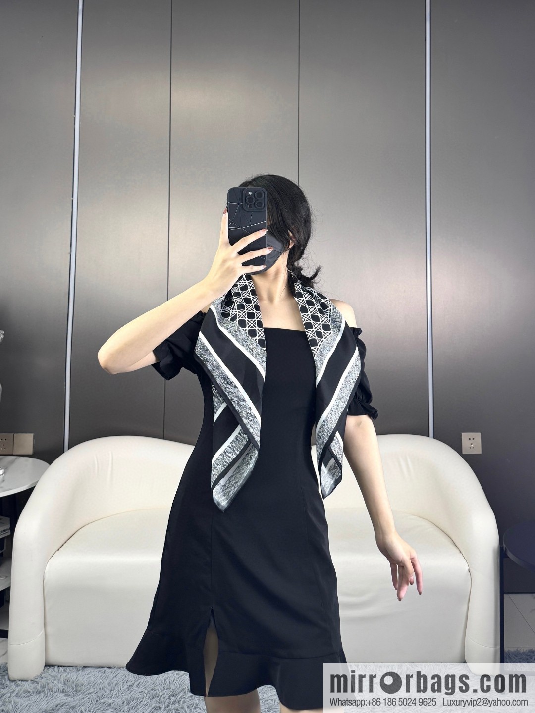 Dior silk scarf