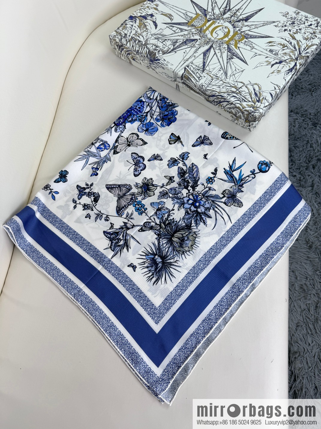 DIOR mexican flowers, silk scarves