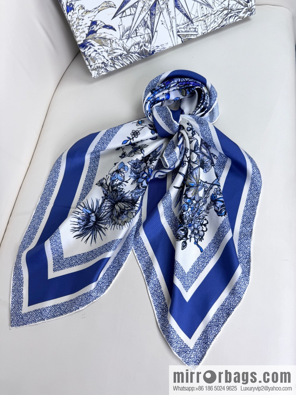 DIOR mexican flowers, silk scarves