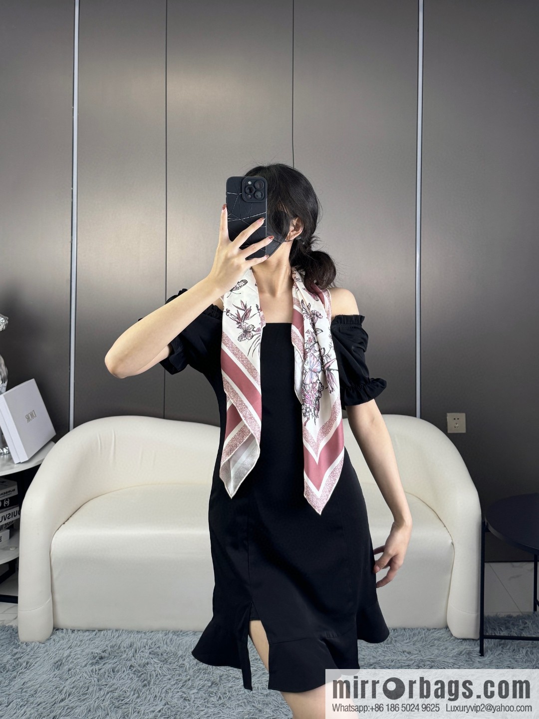 DIOR mexican flowers, silk scarves