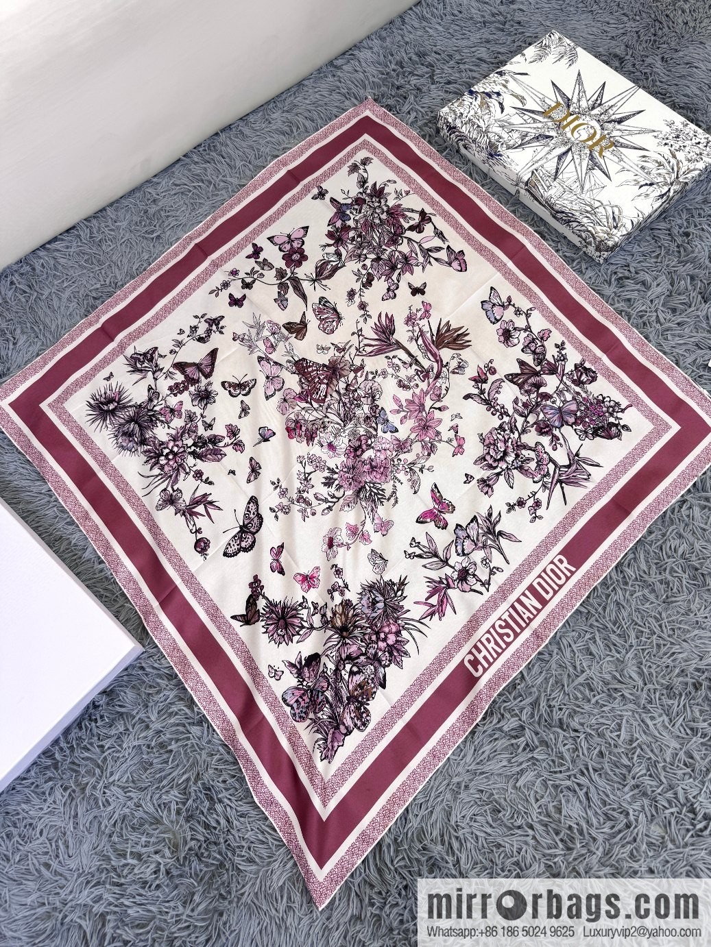 DIOR mexican flowers, silk scarves