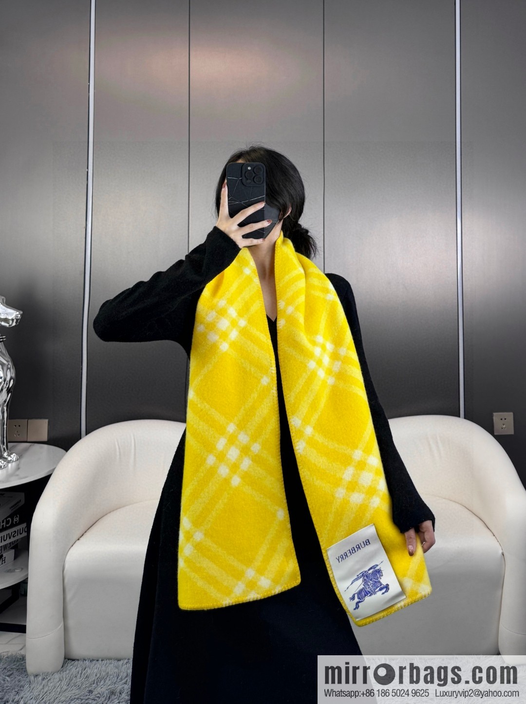 The latest Burberry cashmere wool-blend scarf for 2024