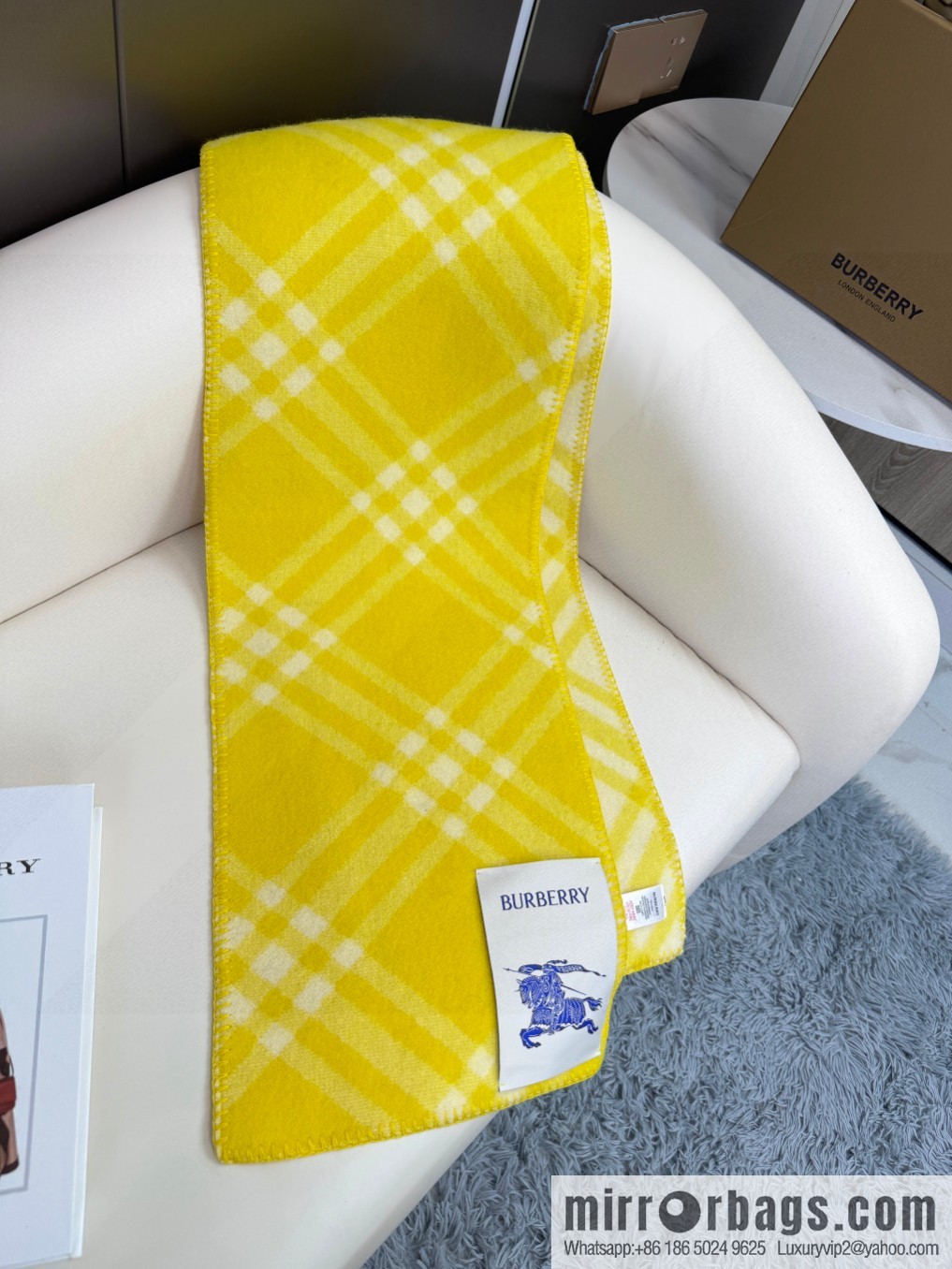 The latest Burberry cashmere wool-blend scarf for 2024