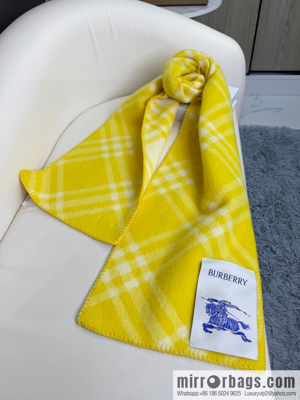 The latest Burberry cashmere wool-blend scarf for 2024