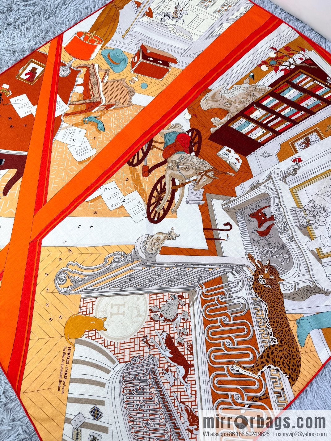 2025 counter synchronization Hermes double-sided same color, top velvet square scarf