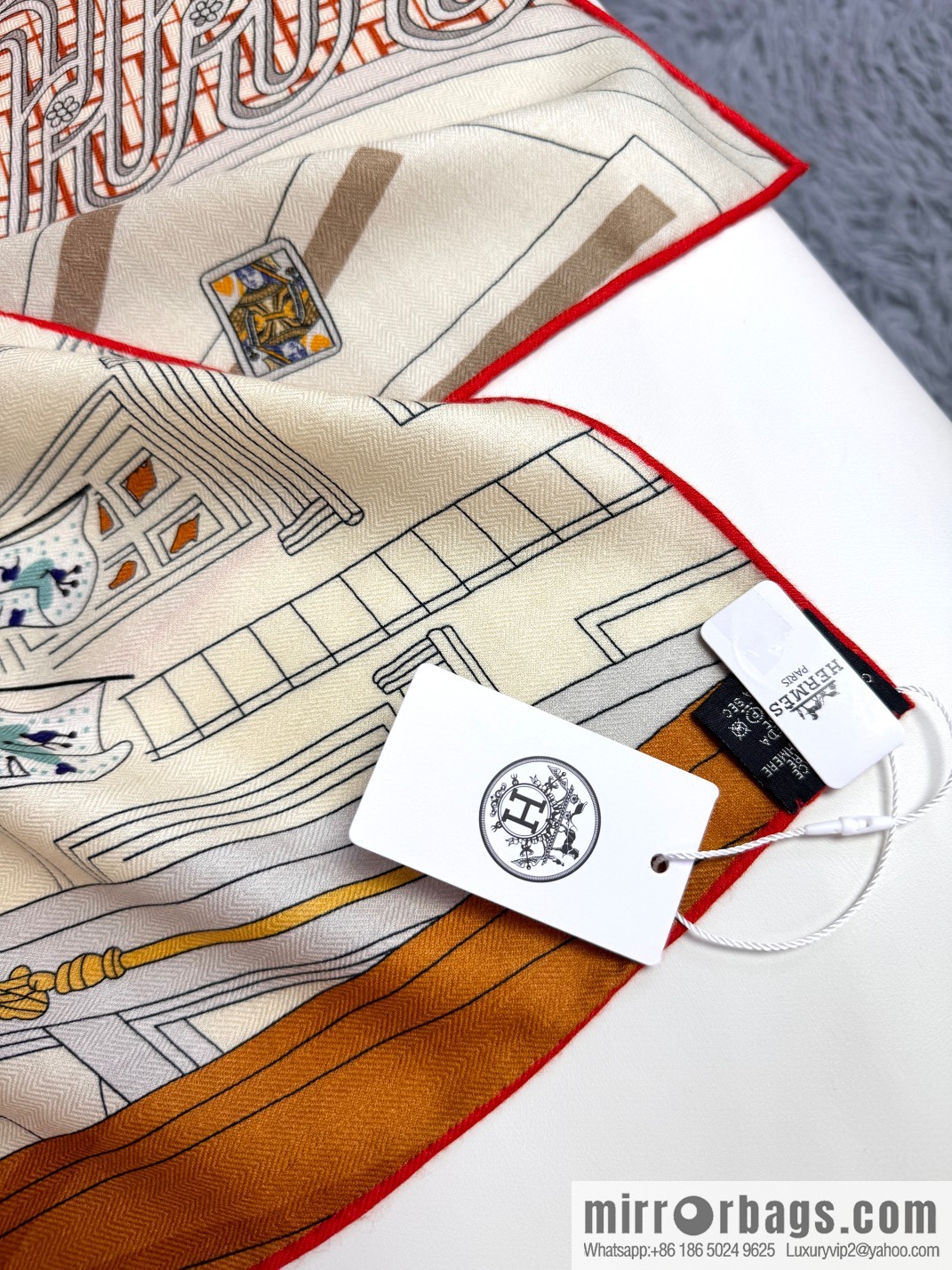 2025 counter synchronization Hermes double-sided same color, top velvet square scarf