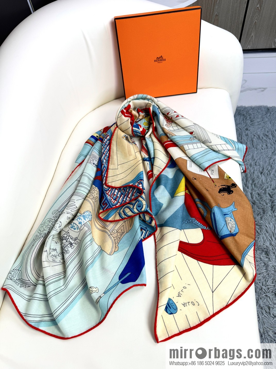 2025 counter synchronization Hermes double-sided same color, top velvet square scarf