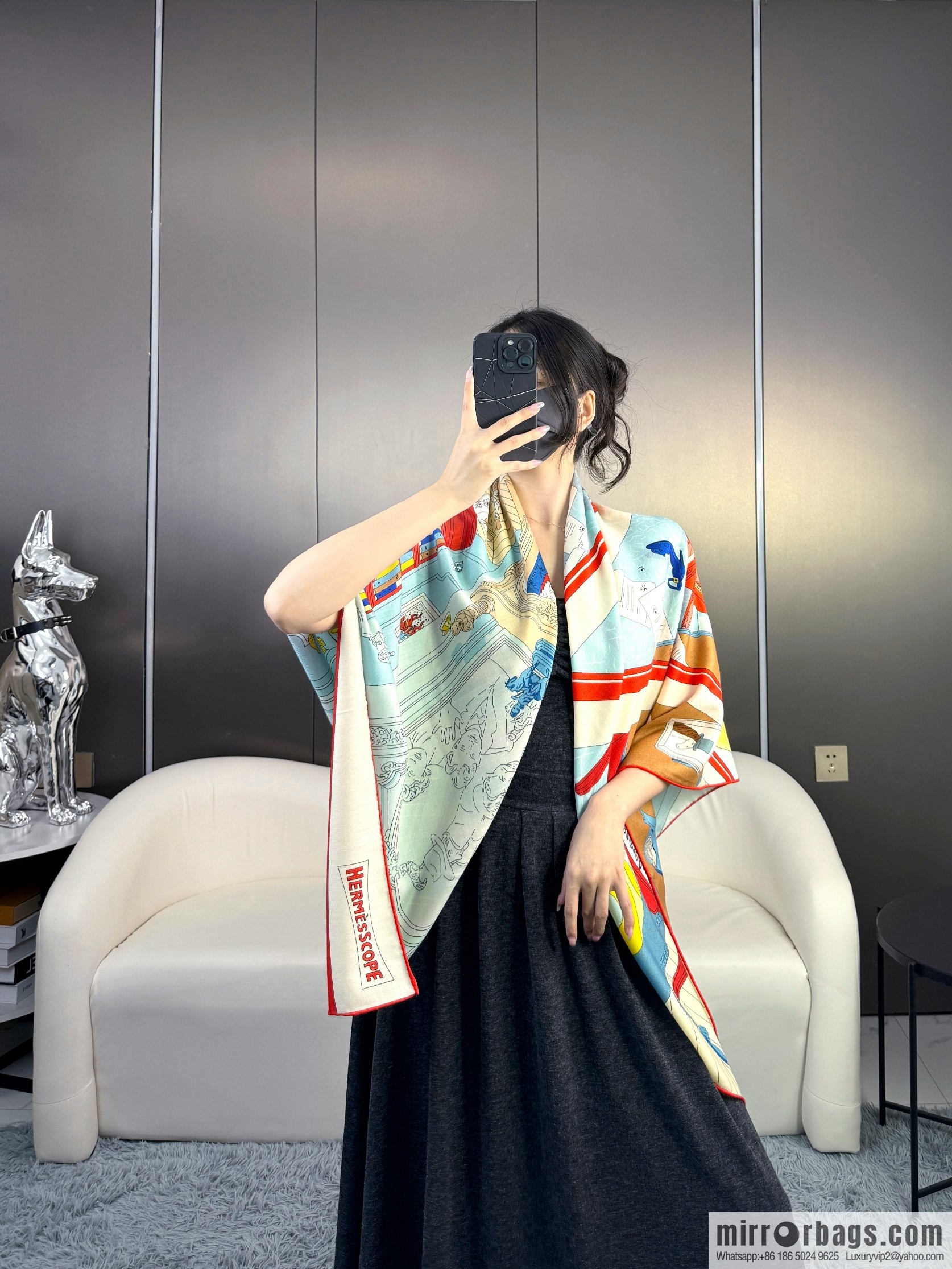 2025 counter synchronization Hermes double-sided same color, top velvet square scarf
