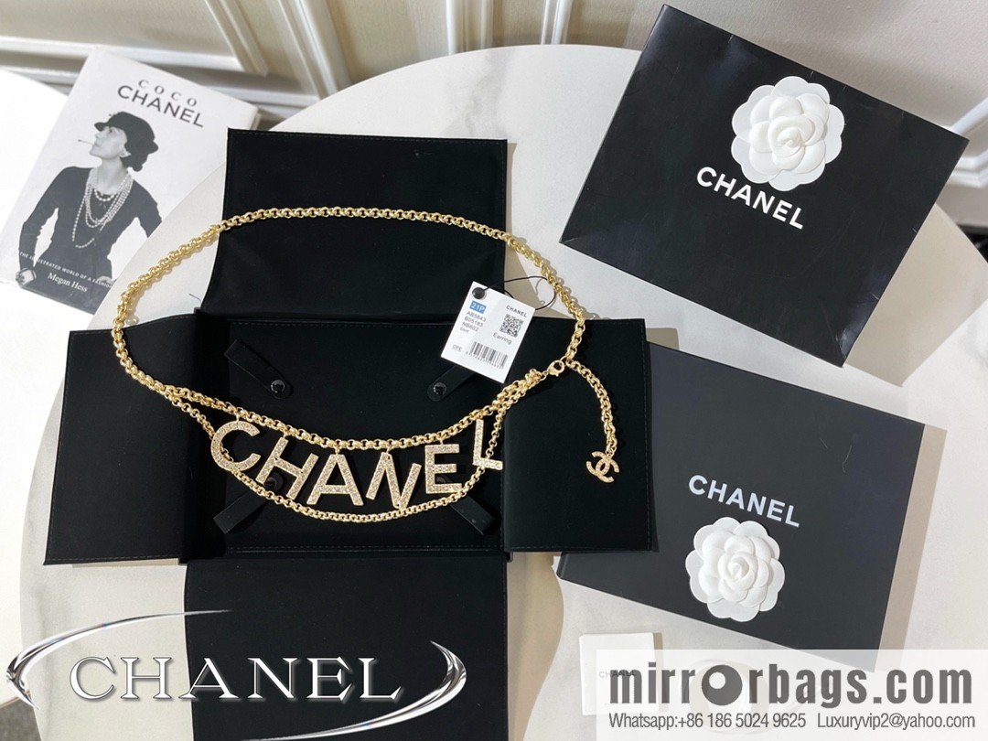 New ☑️ Chanel Double C Full Diamond Letter Belt Waist Chain