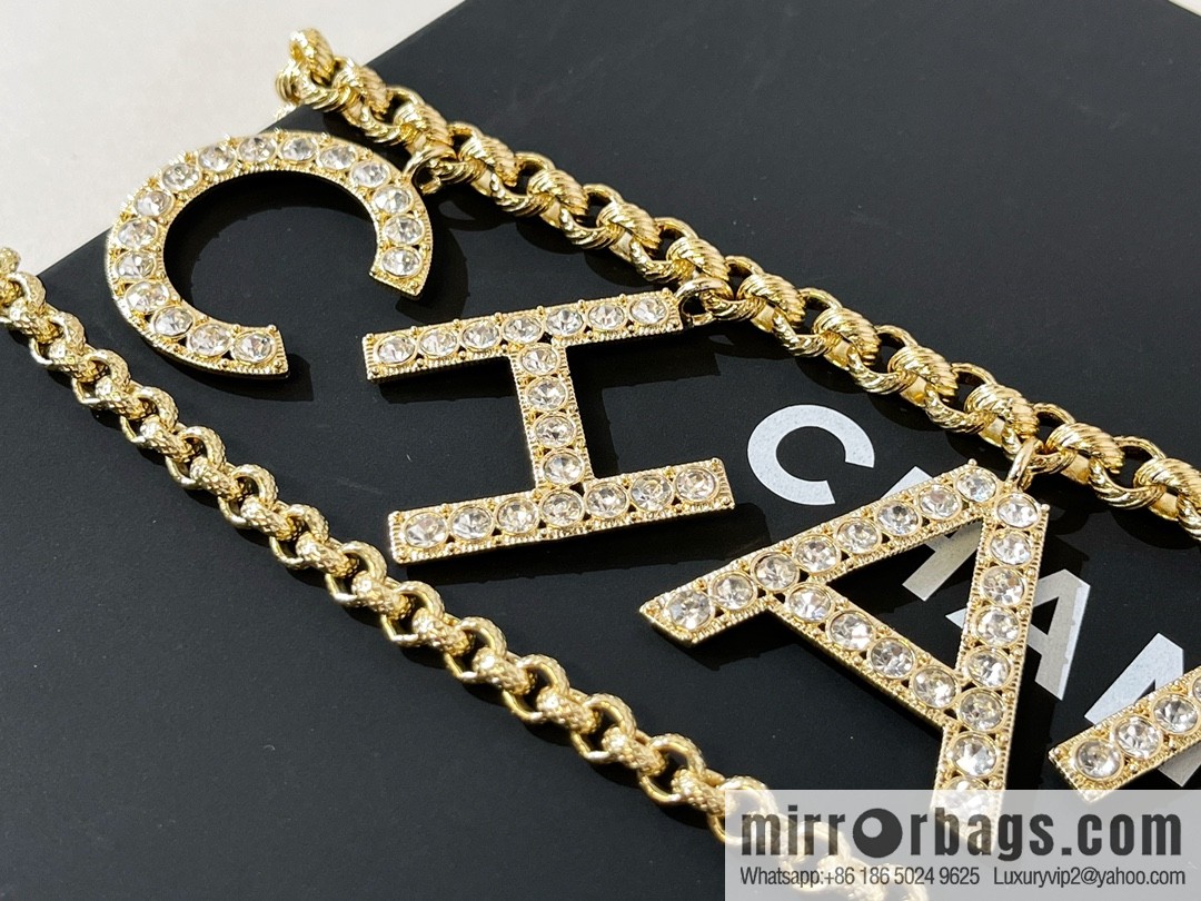 New ☑️ Chanel Double C Full Diamond Letter Belt Waist Chain