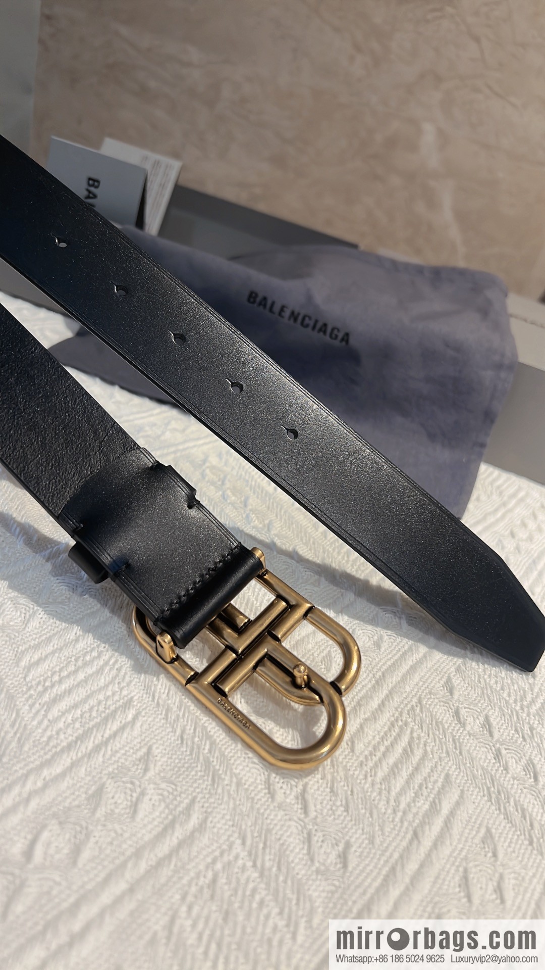 Balenciaga Balenciaga 3.5cm Lock BB Belt