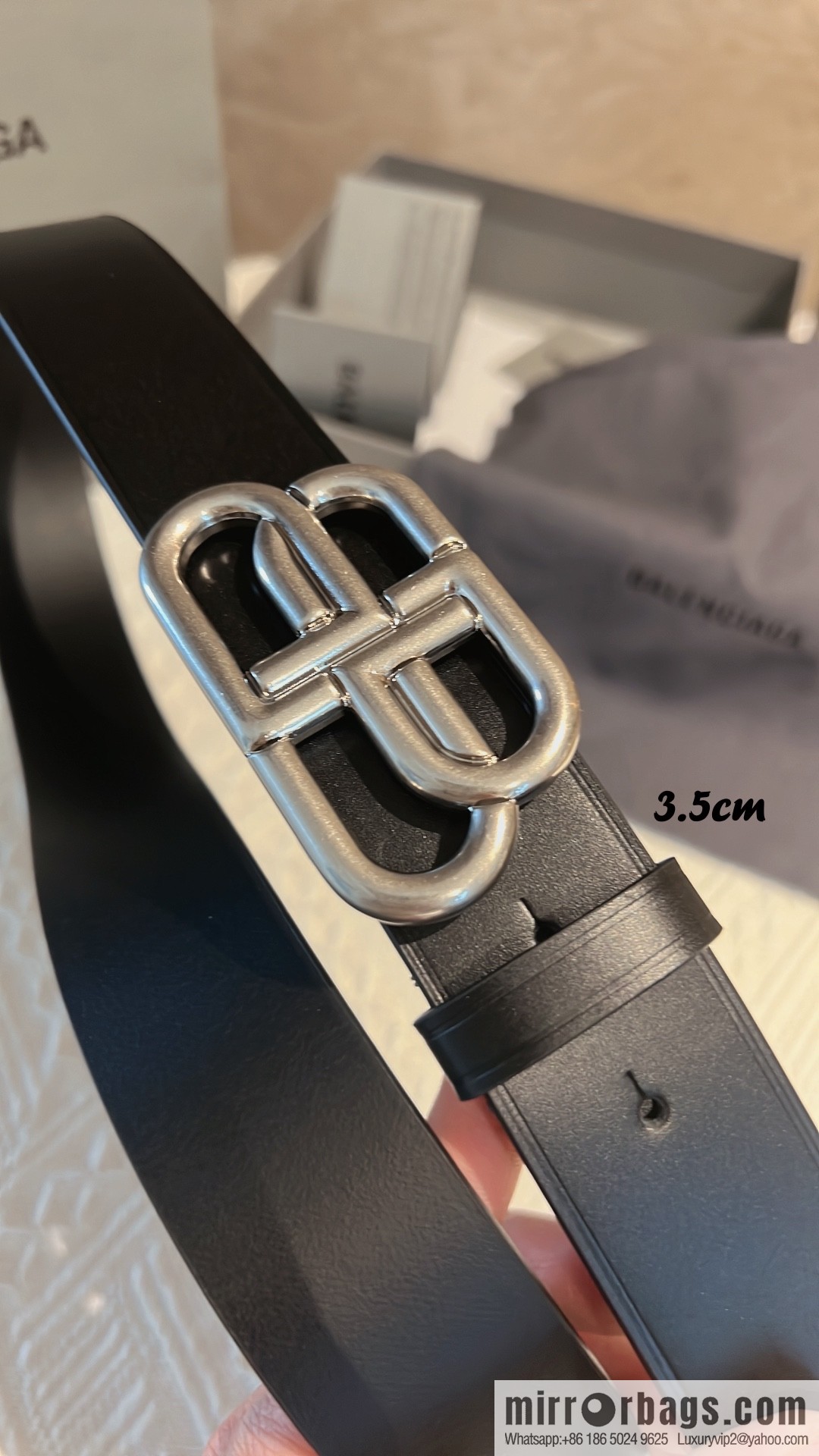Balenciaga Balenciaga 3.5cm Lock BB Belt