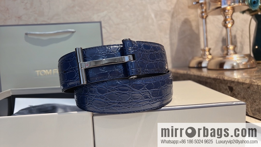 TOMFORD Tom Ford, Men's T-Buckle Double-Sided Belt 4.0cm