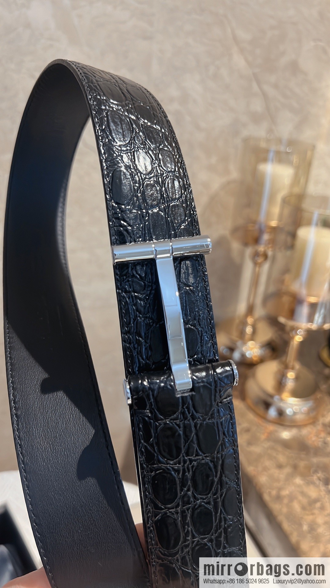 TOMFORD Tom Ford, Men's T-Buckle Double-Sided Belt 4.0cm