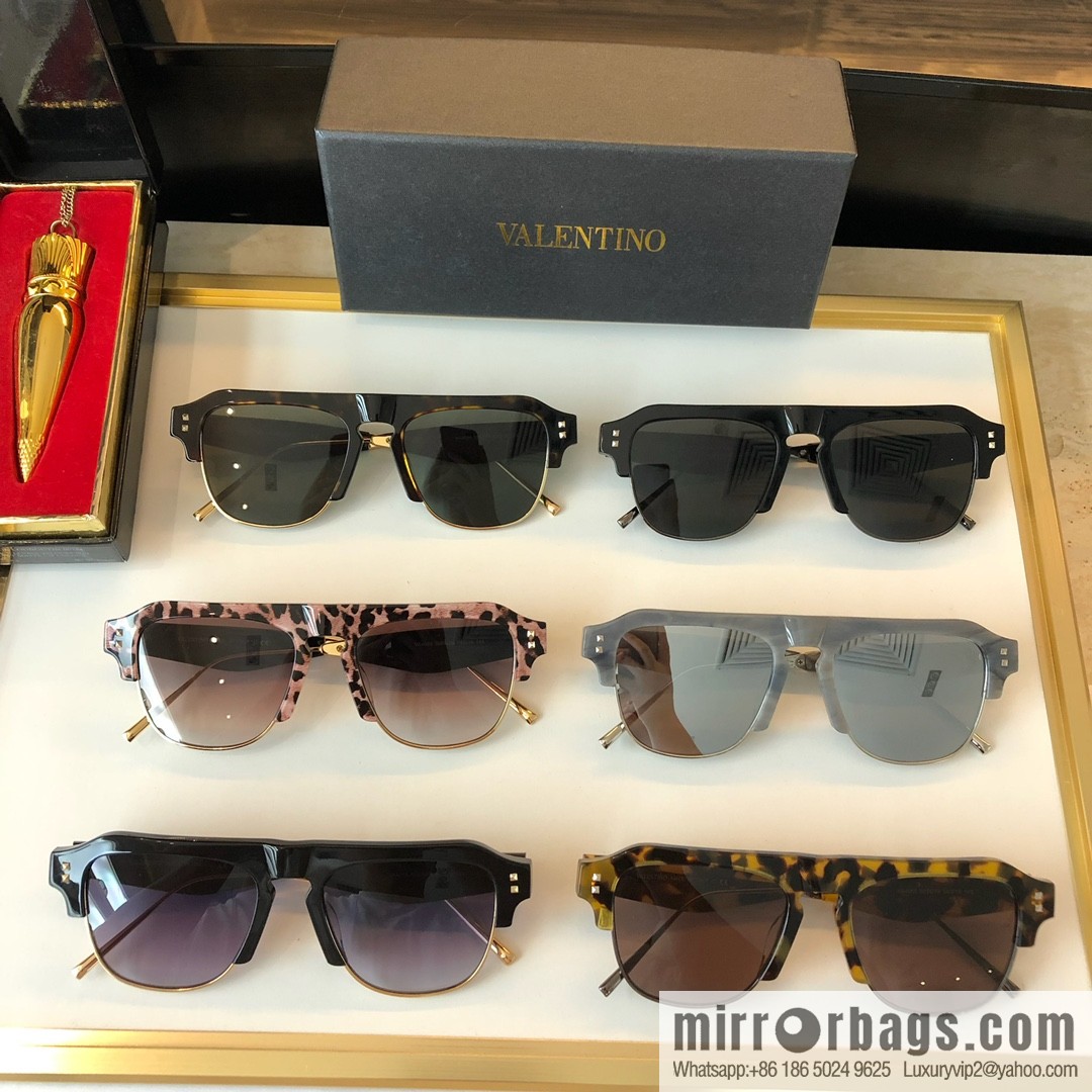 Valentino Metal Rivet Trim Ladies Sunglasses