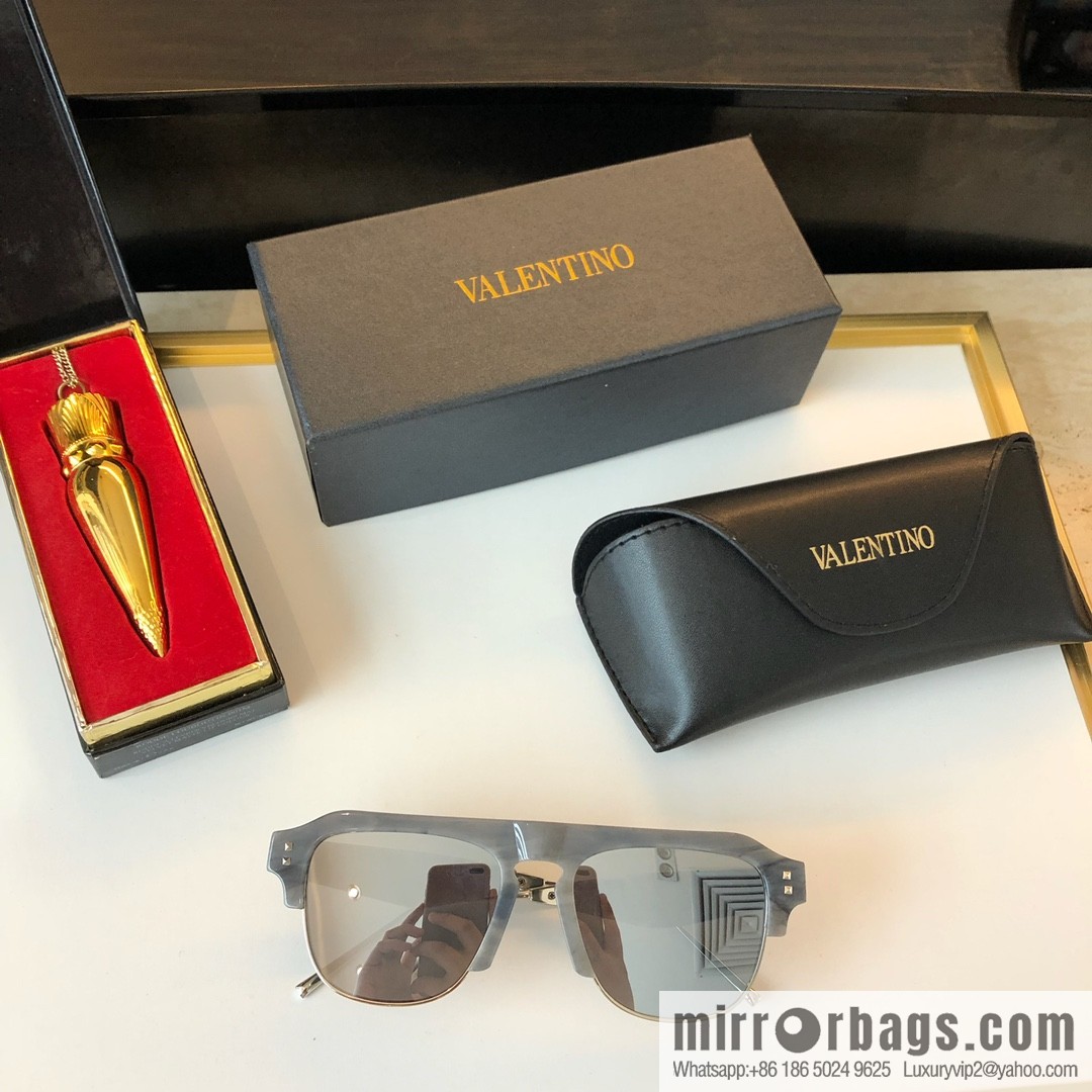 Valentino Metal Rivet Trim Ladies Sunglasses