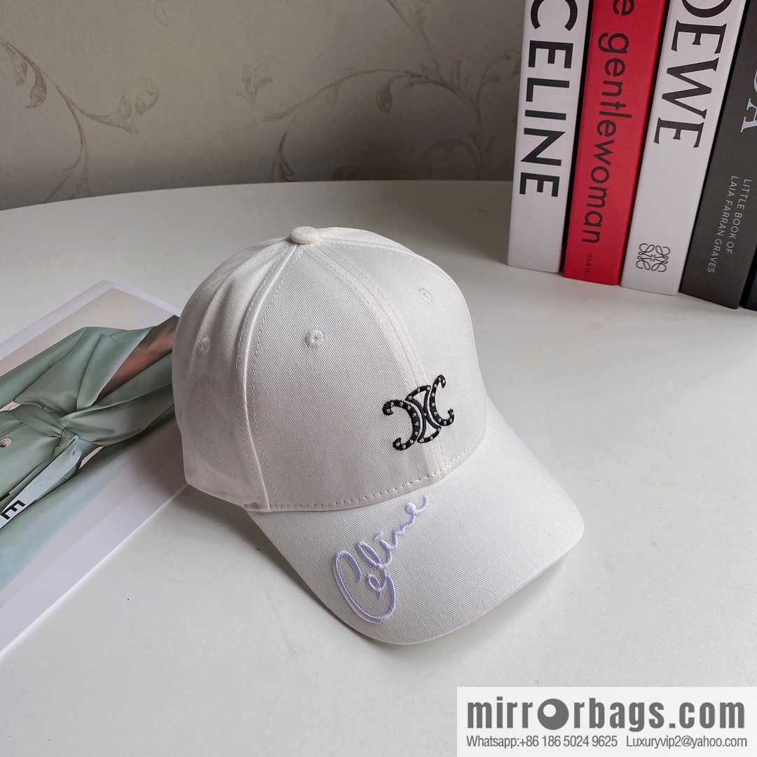 CELINE spring and summer new letter embroidered baseball cap