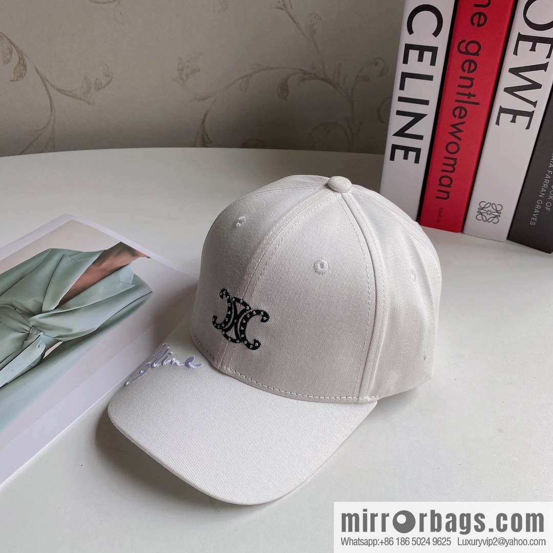 CELINE spring and summer new letter embroidered baseball cap