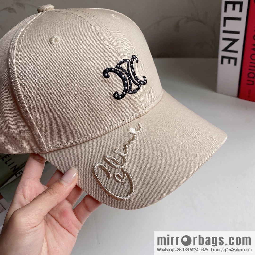 CELINE spring and summer new letter embroidered baseball cap